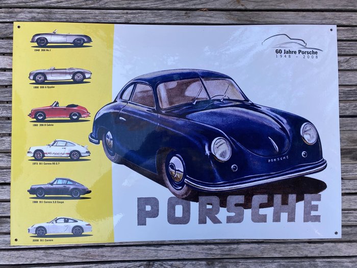 Image 3 of Decorative object - Plaque émaillée PORSCHE 356 1950 - Porsche - After 2000