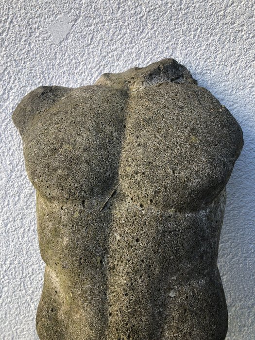 Image 3 of Sculpture, Male torso - Cast Stone - Late 20th century