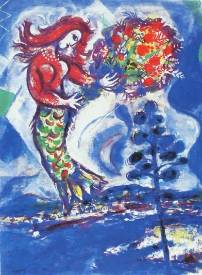 Preview of the first image of Marc Chagall (after) - Sirene.