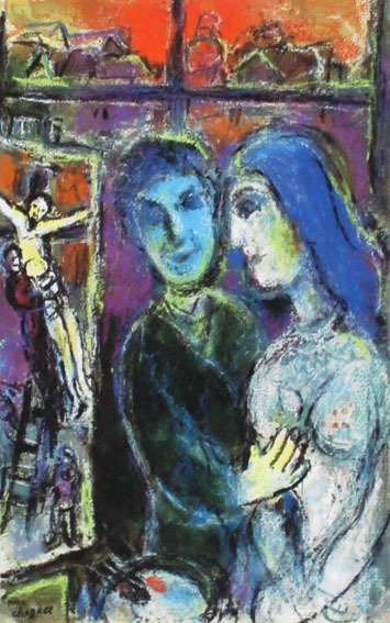 Preview of the first image of Marc Chagall (after) - Das Paar.
