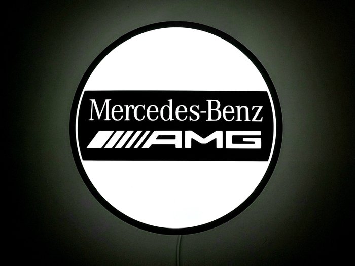 Preview of the first image of Sign - Mercedes-Benz AMG Illuminated lightbox dimmable with remote control - Mercedes-Benz - After.