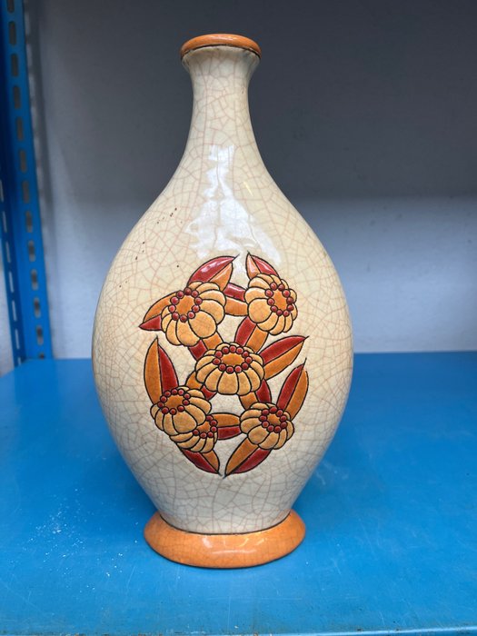 Preview of the first image of Émaux de Longwy - Vase (1).