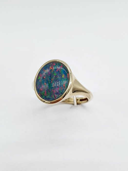 Image 3 of 9 kt. Yellow gold - Ring Opal