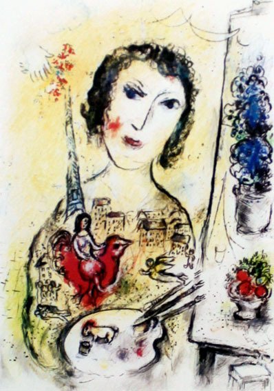 Preview of the first image of Marc Chagall (after) - Portrait.