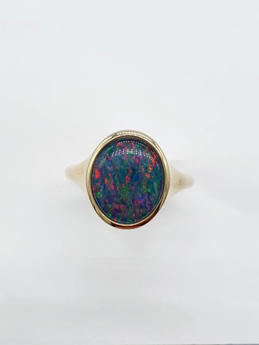 Image 2 of 9 kt. Yellow gold - Ring Opal