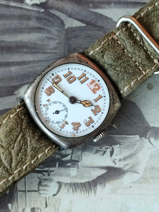 No Name Swiss Made - Trench Watch Era ww1, AG800, serviced - 38 - Heren - 1901-1949