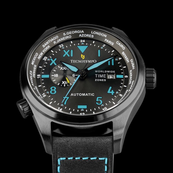 Tecnotempo® - Automatic World Time Zone 300M - Limited Edition - - TT.300.WNNBL - Mænd - 2011-nu
