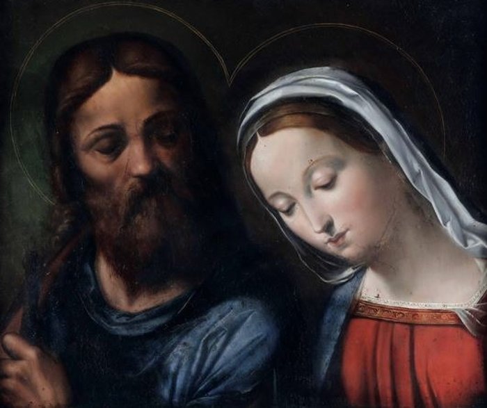 Preview of the first image of Italian School (XVIII) - Madonna with a Saint.
