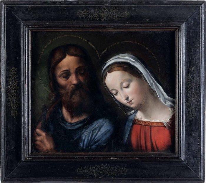 Image 2 of Italian School (XVIII) - Madonna with a Saint