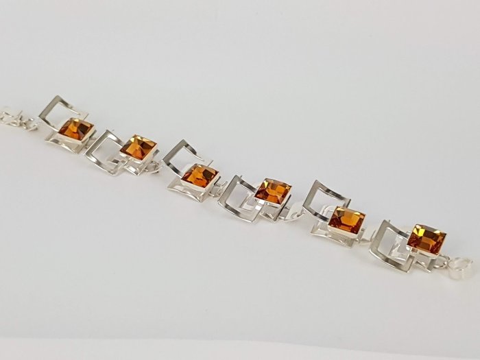 Image 2 of Jacek Ostrowski - 925 Silver - Bracelet - Original Swarovski Crystal