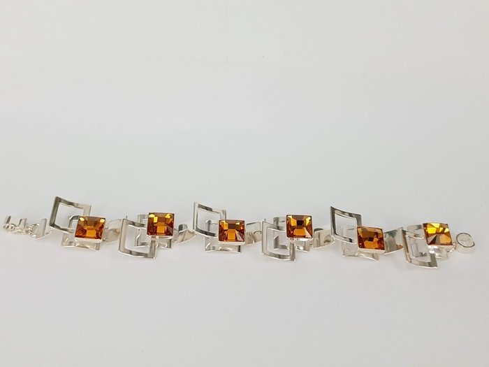 Image 3 of Jacek Ostrowski - 925 Silver - Bracelet - Original Swarovski Crystal