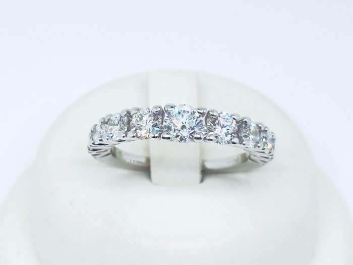 Preview of the first image of 18 kt. White gold - Ring - 1.52 ct Diamond.