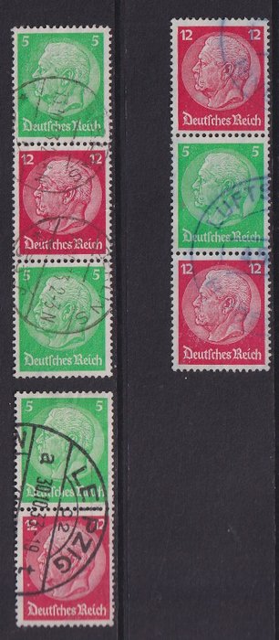 Image 3 of German Empire 1933 - Combinations. - Michel; KZ17,S106,107,109/113W 46