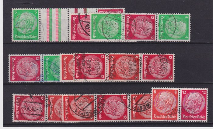 Preview of the first image of German Empire 1933 - Combinations. - Michel; KZ17,S106,107,109/113W 46.