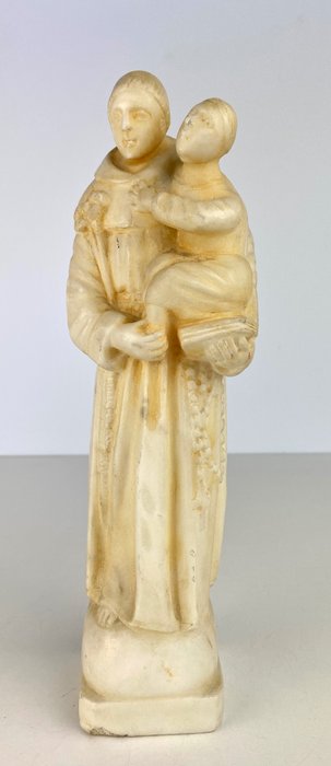 Preview of the first image of Sculpture, Saint Joseph with the Christ Child - Marble - Late 19th century.