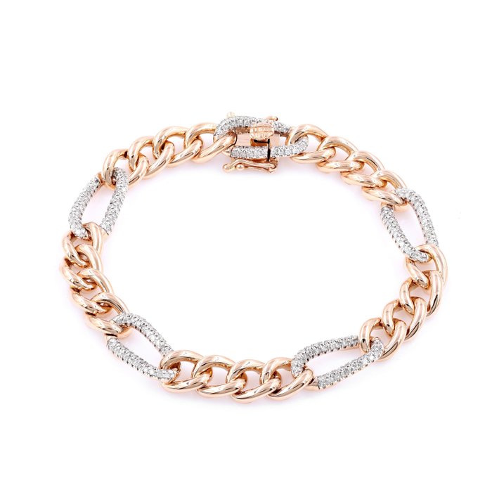 Preview of the first image of 18 kt. Pink gold - Bracelet - 1.21 ct Diamond.