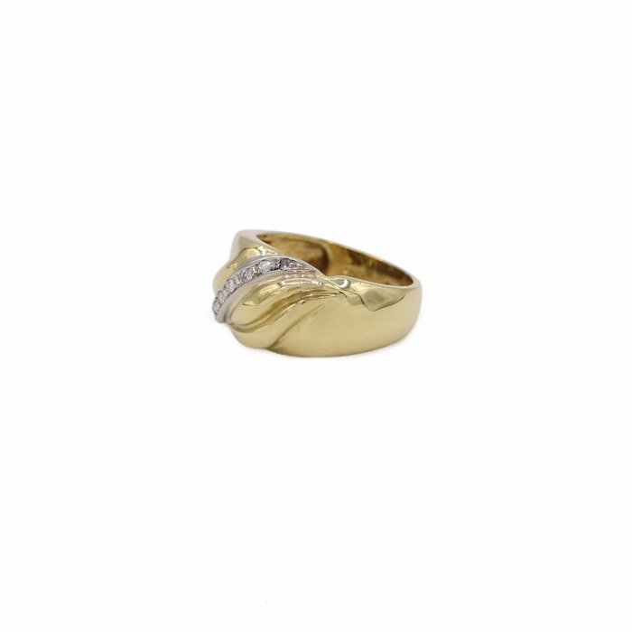 Image 3 of 18 kt. White gold, Yellow gold - Ring - 0.16 ct Diamond