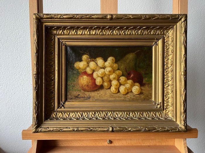 Image 2 of Joseph Nauwens (XIX) - Stilleven met fruit