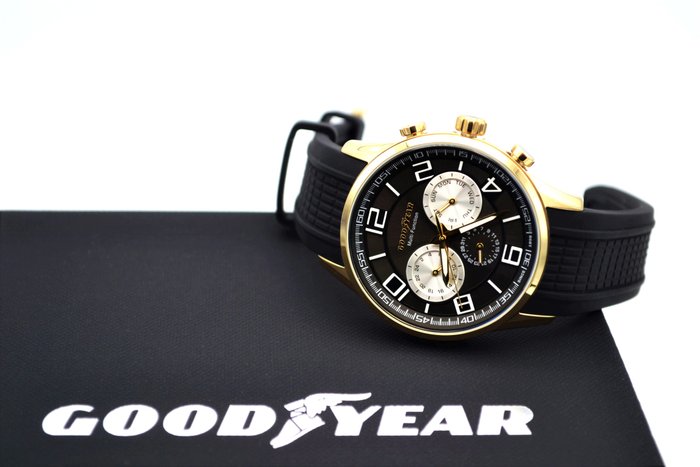 Preview of the first image of Watch/clock/stopwatch - Goodyear Cronógrafo Multifunción - Gold Sport Design - - Goodyear - After 2.