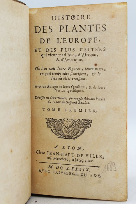 Image 3 of Jean Baptiste Deville - Histoire Des Plantes De L'Europe - 1689