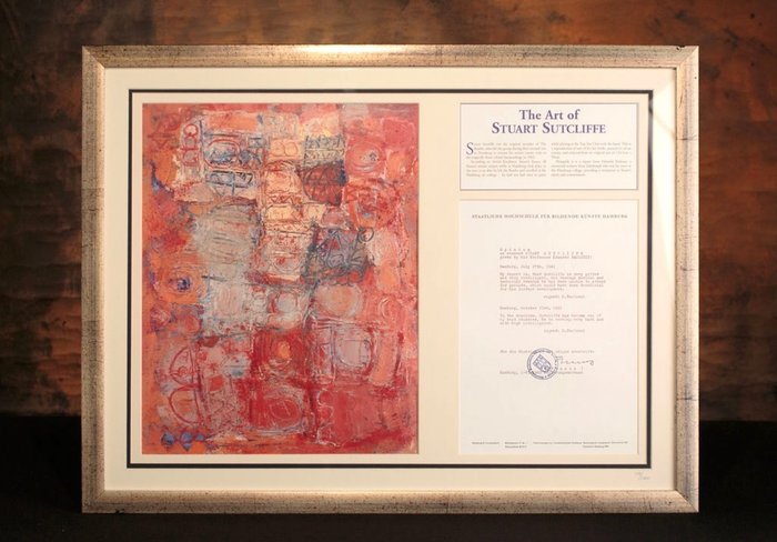 The Beatles - Stuart Sutcliffe limited edition COA framed print - Artwork, Print - 1999 - Limited & numbered edition