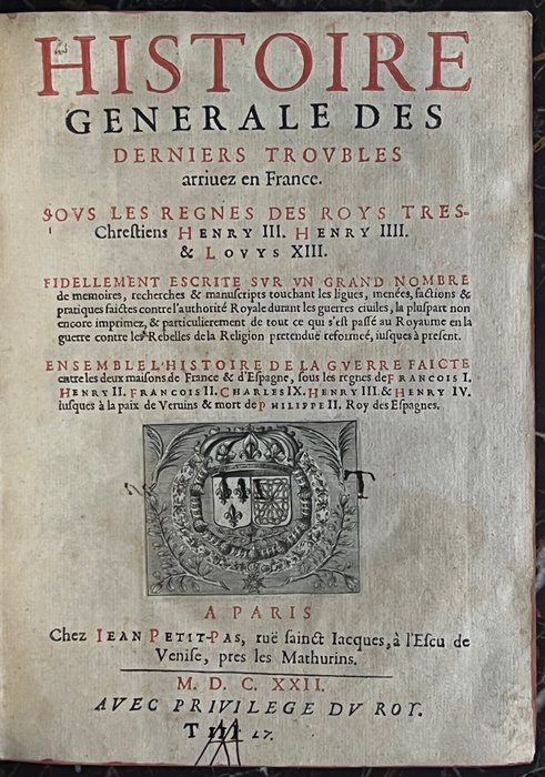 Image 2 of Matthieu Pierre - Histoire generale des derniers troubles de France - 1622