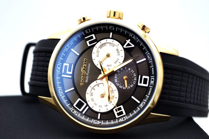 Image 2 of Watch/clock/stopwatch - Goodyear Cronógrafo Multifunción - Gold Sport Design - - Goodyear - After 2