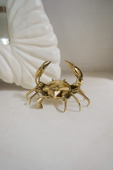 Γλυπτό, NO RESERVE PRICE - Polished Bronze Crab Sculpture - Sooka Interior - 14 cm - Μπρούντζος