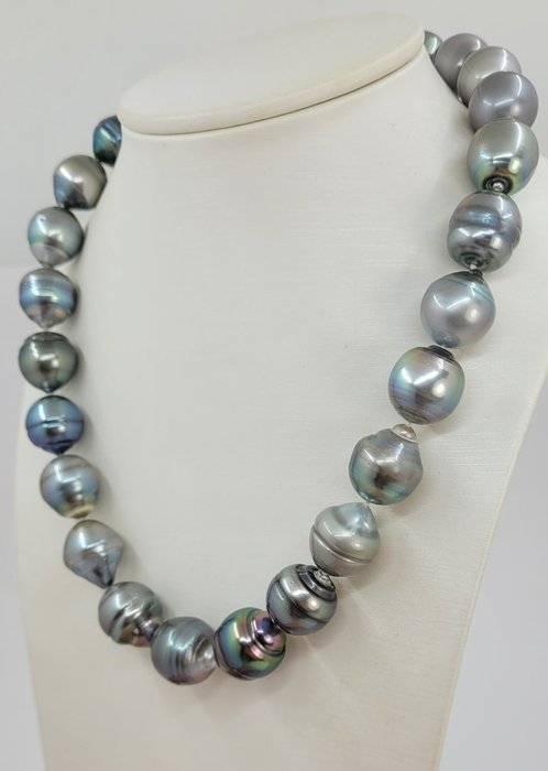Image 3 of 15x17.3mm Multi Baroque Tahitian pearls - Necklace
