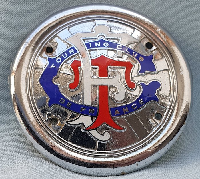 Preview of the first image of Emblem/mascot/badge - Touring Club de France - Grille Badge - TCF - geëmailleerd - 1950-1960.