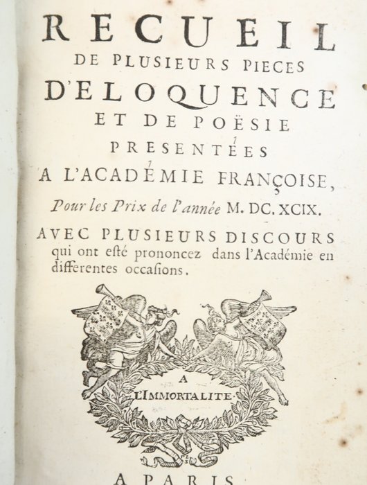 Preview of the first image of Genest-de Valincourt& réponses Boileau -Chapelle - Recueil de plusieurs pièces d'éloquence et de po.