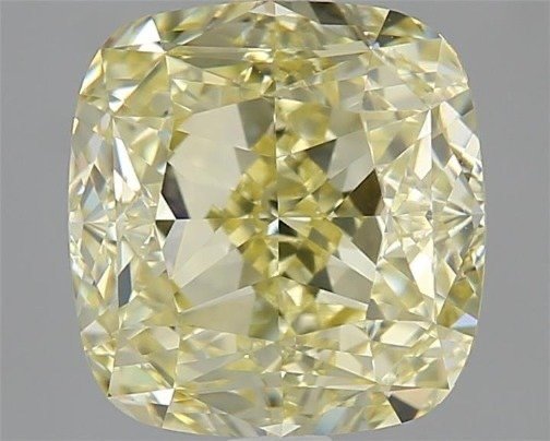 1 pcs Diamant - 0.92 ct - Kissen - fancy light yellow - VS2