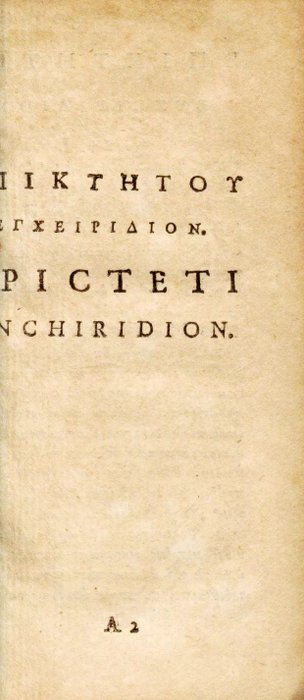Image 3 of Epictete - Epicteti enchiridium ... Græce & Latine - 1750
