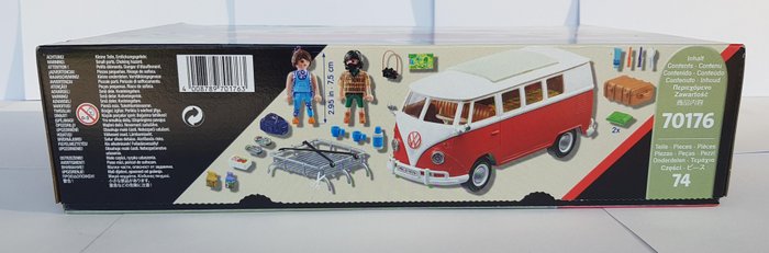 Image 3 of Playmobil - Licensed Product - 70176 - Car Volkswagen T1 Camping Bus - 2000-present - Belgium