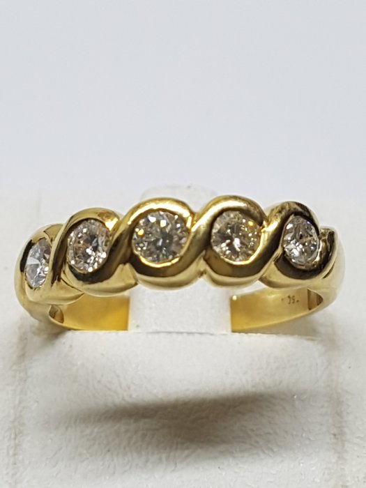 Preview of the first image of 18 kt. Yellow gold - Ring - 0.50 ct Diamond.