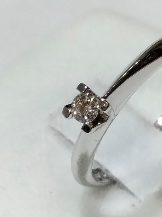 Image 2 of 18 kt. White gold - Ring - 0.10 ct Diamond