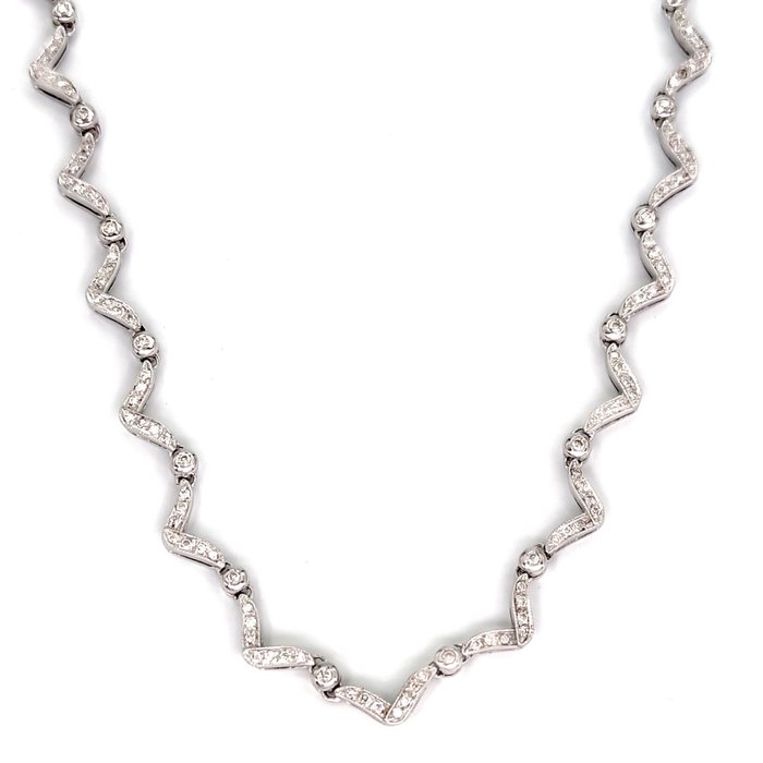 Image 2 of 18 kt. White gold - Necklace Diamond