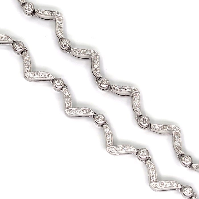 Preview of the first image of 18 kt. White gold - Necklace Diamond.