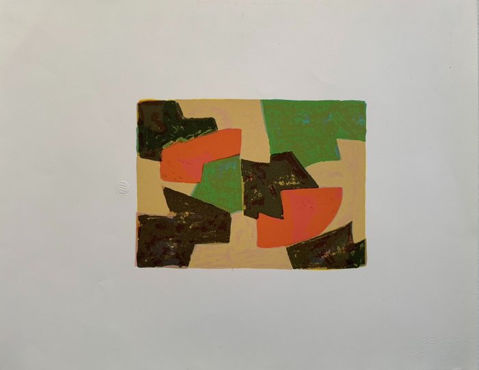 Serge Poliakoff (1900-1969) - Composition verte, beige, rouge et brune