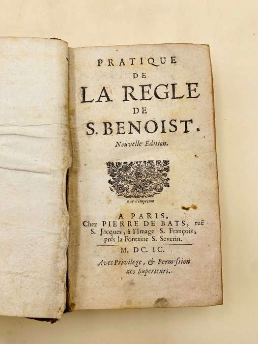 Preview of the first image of S. Benoit - Pratique de la règle de St Benoit suivi de conduite pour la retrait du mois - 1699.