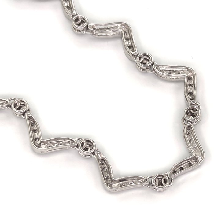 Image 3 of 18 kt. White gold - Necklace Diamond