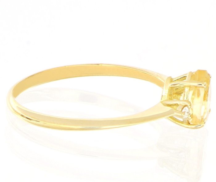 Image 3 of No Reserve Price - 18 kt. Yellow gold - Ring - 0.02 ct Diamond - Citrines