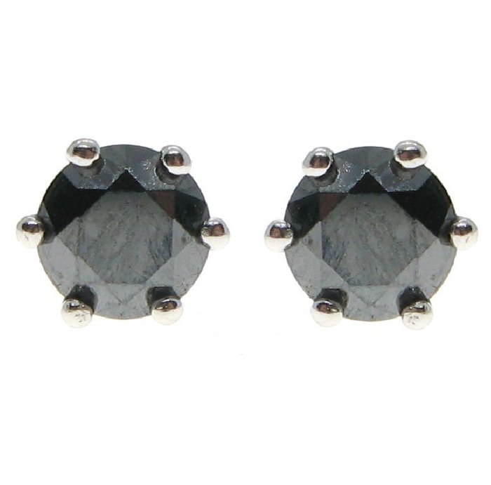 No Reserve Price - 18 carati Oro bianco - Orecchini 0.50 ct - Diamanti neri