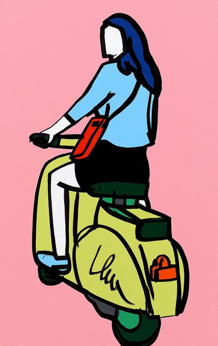 Preview of the first image of Marco Lodola (1955) - Pin up e vespa.