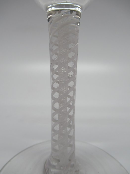 Image 3 of Rare set of Opaque Twist Wine Glasses c1760 (6) - Georgian - lead glass