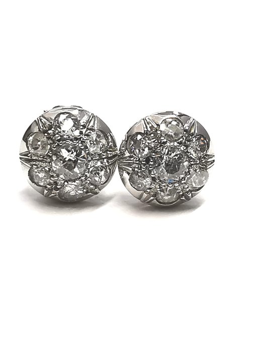 Preview of the first image of 18 kt. White gold - Earrings - 1.94 ct Diamond.
