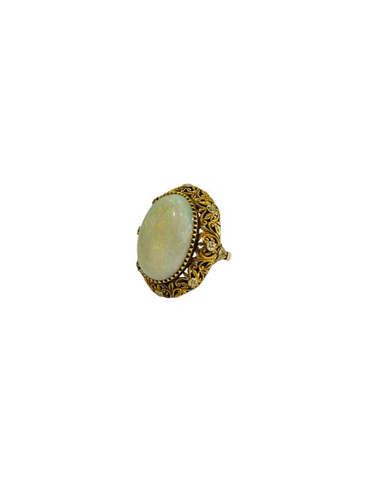 Image 2 of 18 kt. Yellow gold - Ring Opal