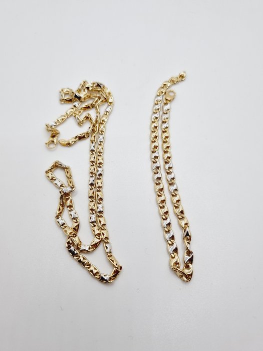 Image 2 of Cerini - 18 kt. White gold, Yellow gold - Bracelet, Necklace