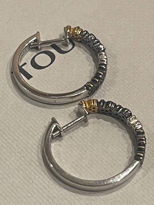 Image 3 of Tous - 18 kt. White gold - Earrings - 0.30 ct Diamond - Diamonds