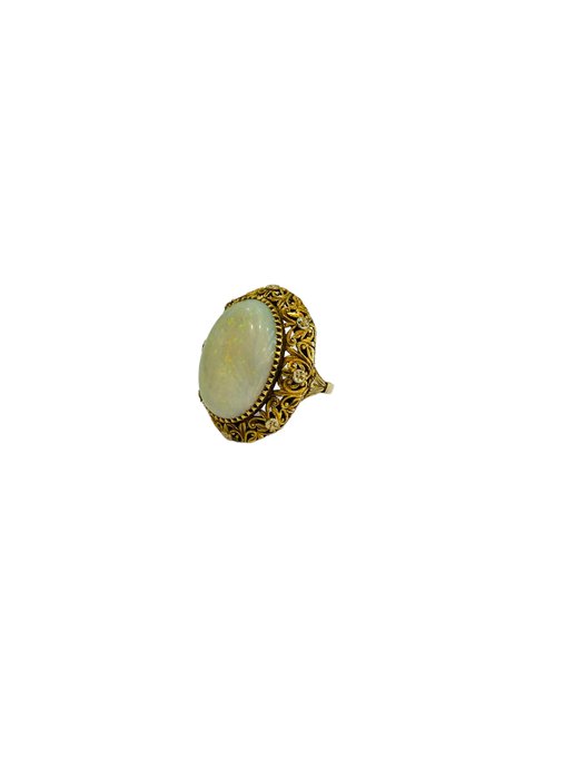 Image 3 of 18 kt. Yellow gold - Ring Opal